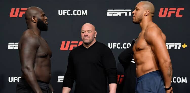 Jairzinho Rozenstruik vs Ciryl Gane UFC Vegas 20 face-off