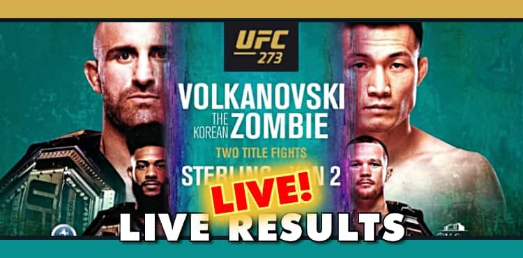 UFC 273 live results: Alexander Volkanovski vs Korean Zombie