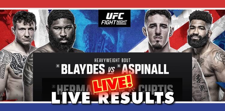 UFC London Live Results: Curtis Blaydes vs Tom Aspinall