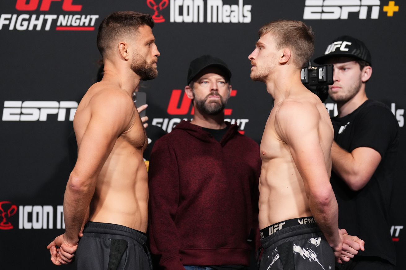 Calvin Kattar and Arnold Allen at UFC Vegas 63