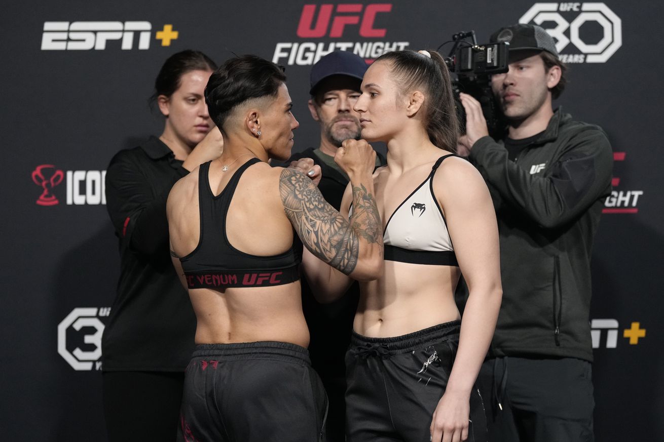 Jessica Andrade and Erin Blanchfield at UFC Vegas 69