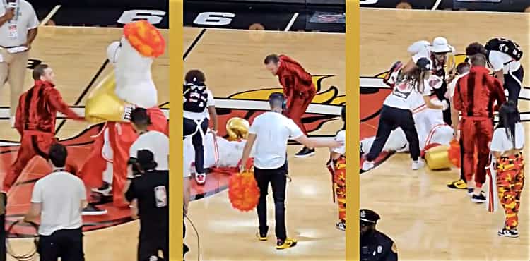 Conor McGregor Miami Heat Mascot Knockout