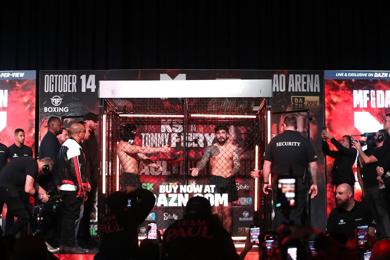 MF and DAZN: X Series - KSI and Tommy Fury Weigh-In - Exchange Hall