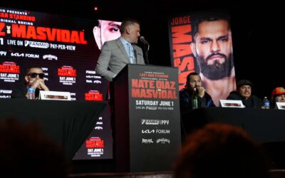 Nate Diaz And Jorge Masvidal Square Off In NYC Ahead Of June Boxing Match