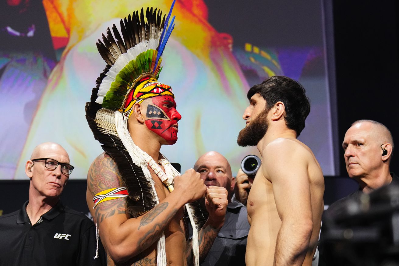 Alex Pereira and Magomed Ankalaev at UFC 313