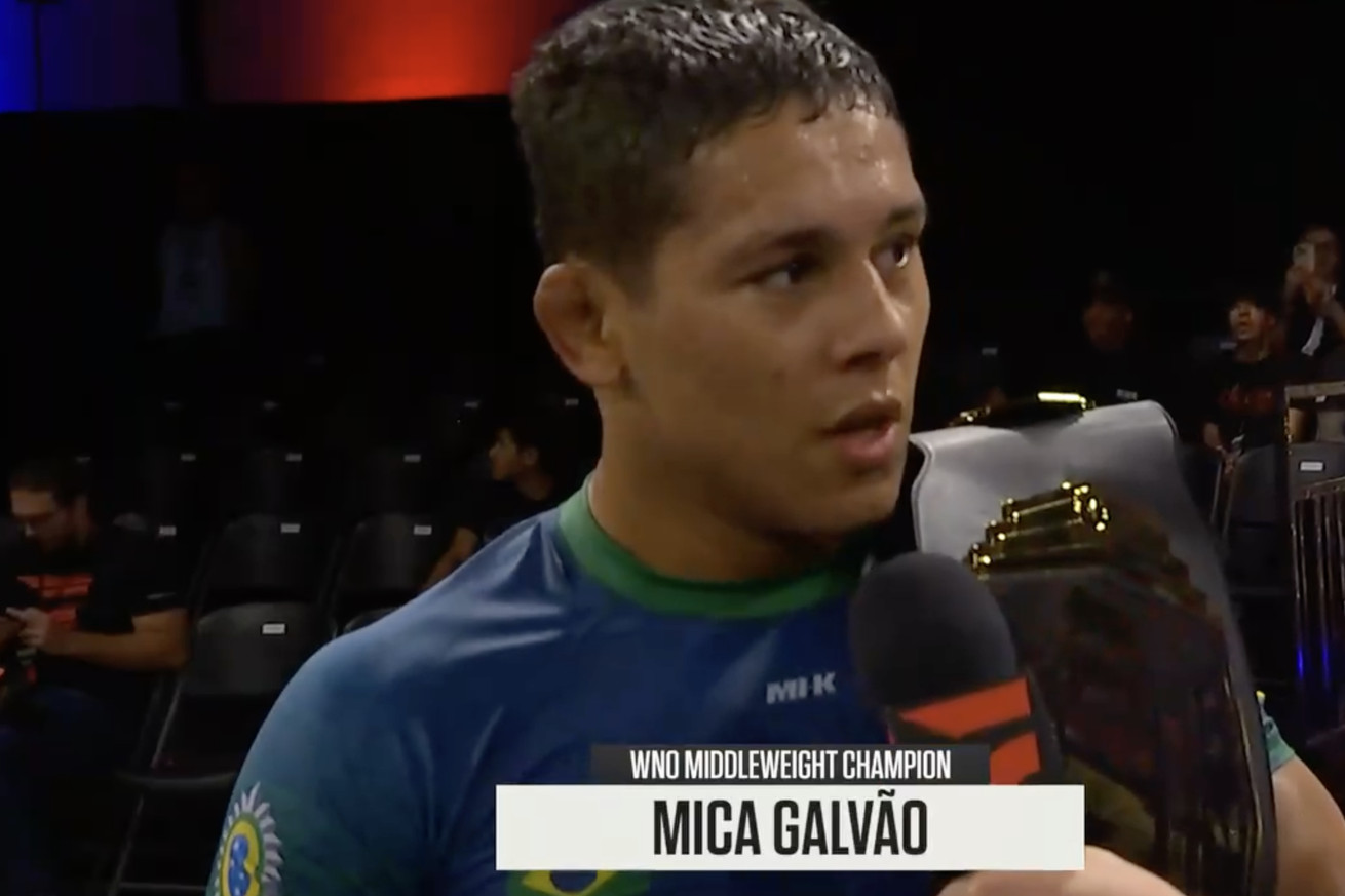 BJJ star Mica Galvao became champ-champ at WNO 28